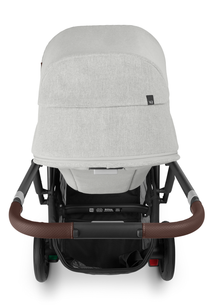 UPPAbaby CRUZ V2 Stroller ANTHONY (White & Grey Chenille/Carbon/Chestnut Leather)