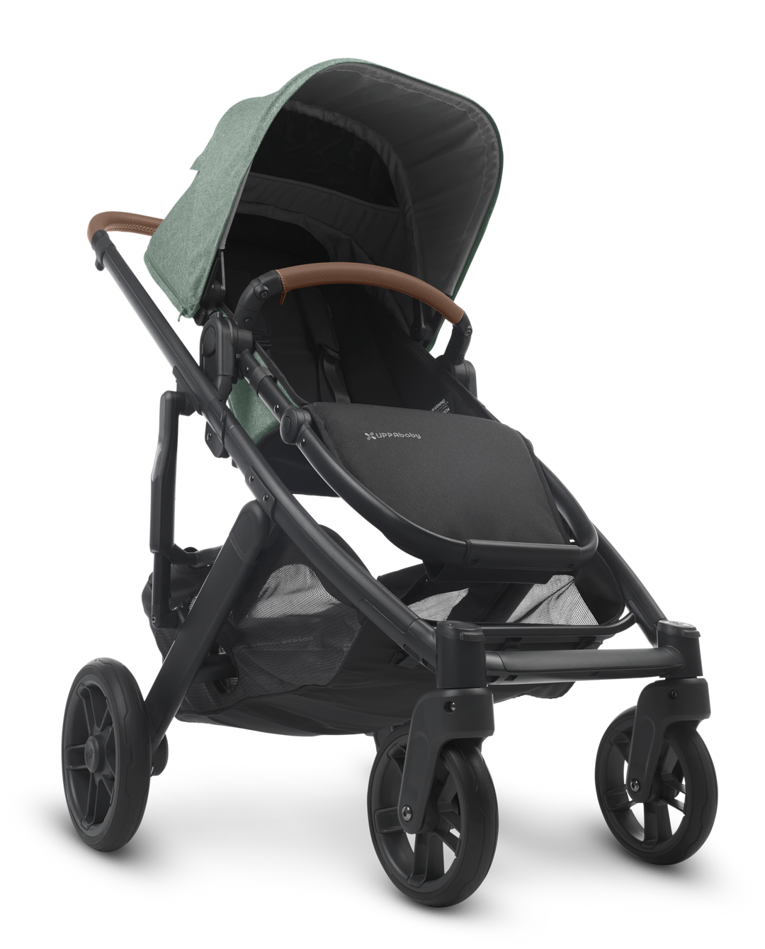 UPPAbaby CRUZ V2 Stroller -GWEN (green mélange/carbon/saddle leather)