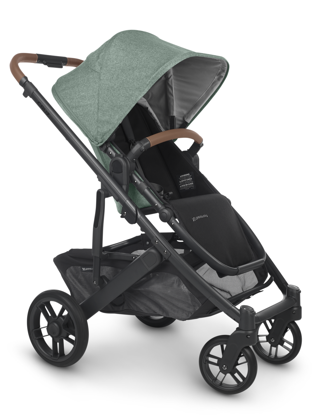 UPPAbaby CRUZ V2 Stroller -GWEN (green mélange/carbon/saddle leather)