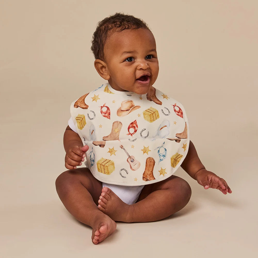 Snuggle Bib Waterproof - Cowboys
