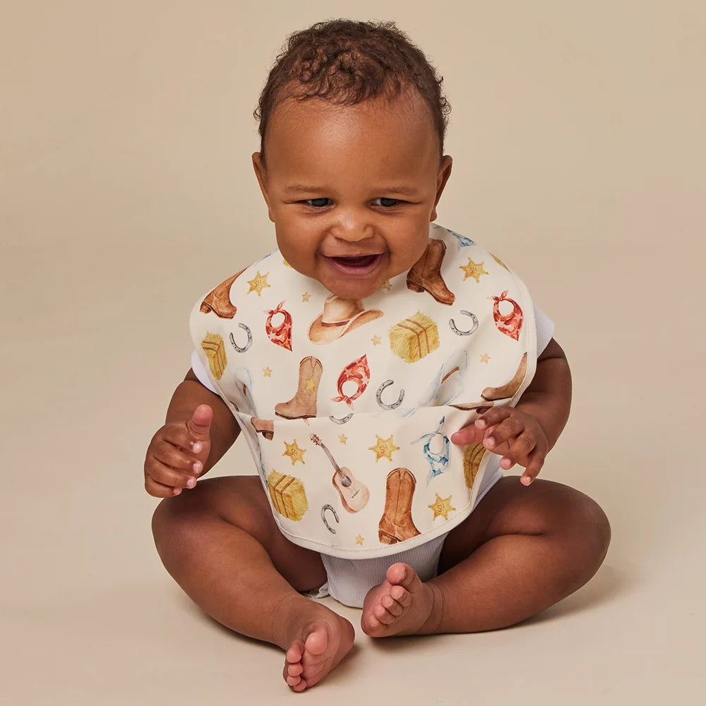 Snuggle Bib Waterproof - Cowboys