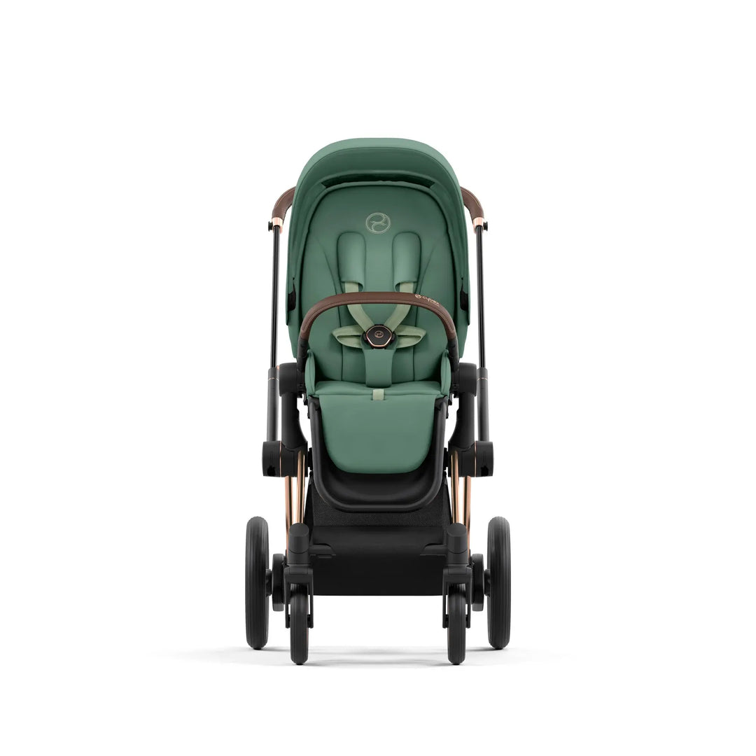 Cybex ePriam Pram Rose Gold Chassis/ Leaf Green2024