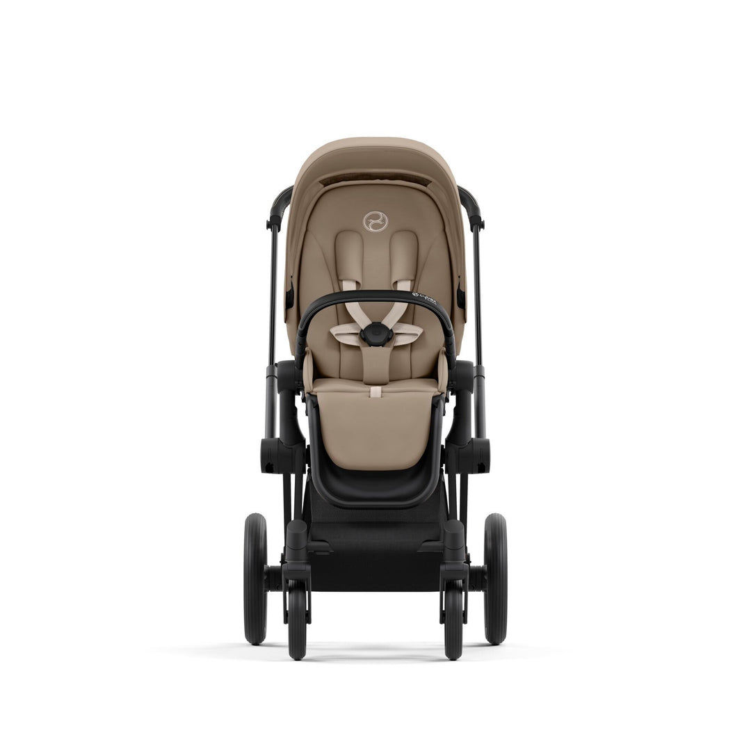 Cybex Priam Pram 2022 Matt Black Chassis + Seat Pack Cozy Beige