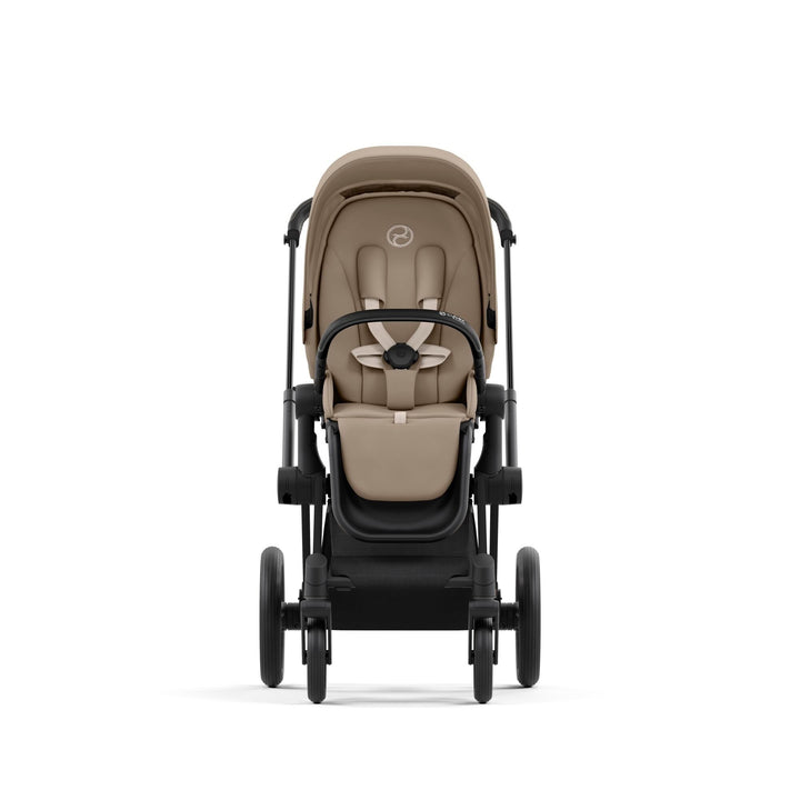 Cybex Priam Pram 2022 Matt Black Chassis + Seat Pack Cozy Beige