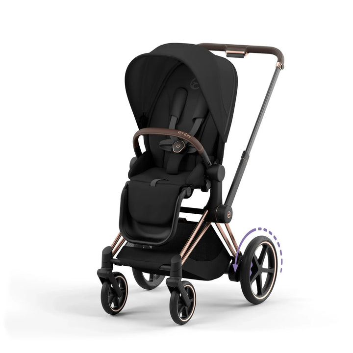 Cybex ePriam Pram Rose Gold Chassis/Sepia black 2024