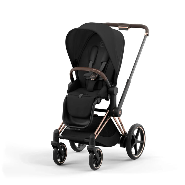 Cybex ePriam Pram Rose Gold Chassis/Sepia black 2024
