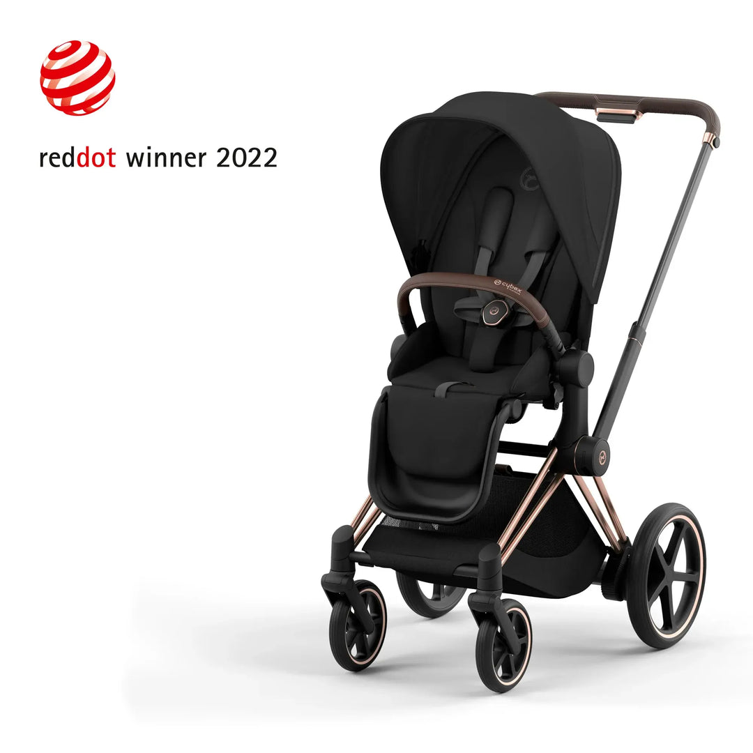 Cybex ePriam Pram Rose Gold Chassis/Sepia black 2024
