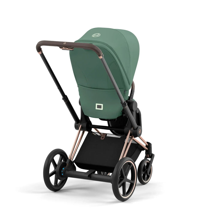 Cybex ePriam Pram Rose Gold Chassis/ Leaf Green2024