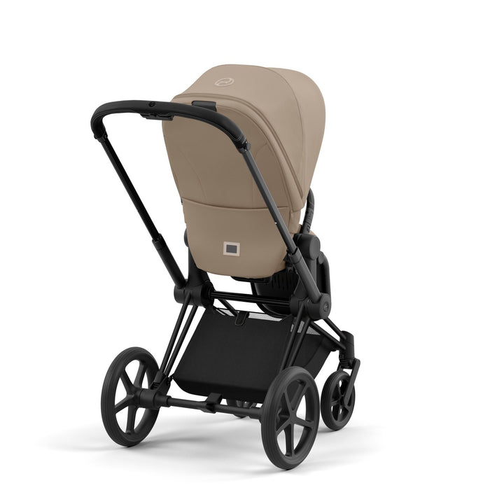 Cybex Priam Pram 2022 Matt Black Chassis + Seat Pack Cozy Beige