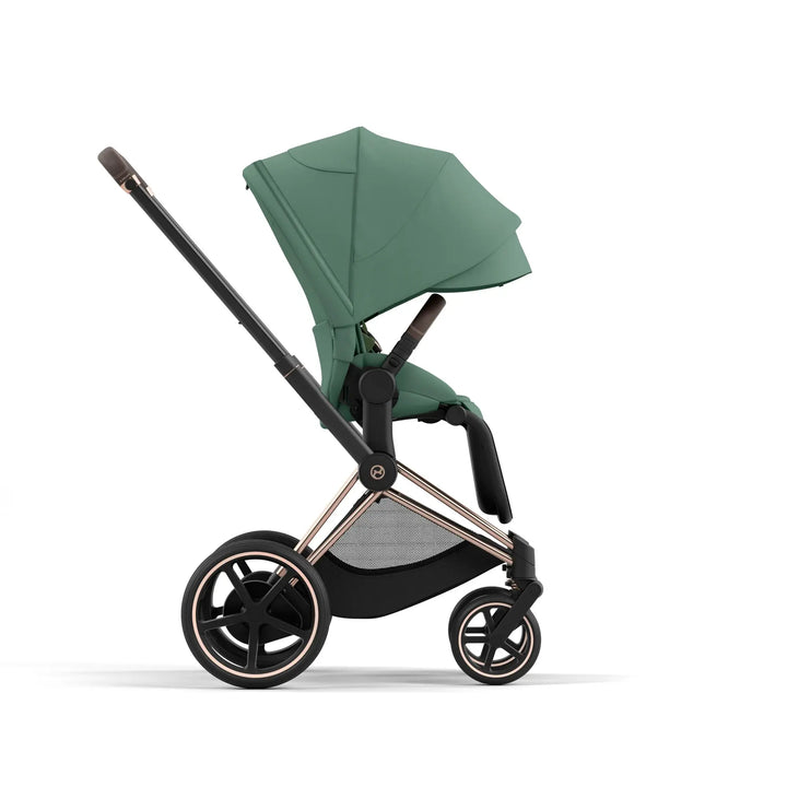 Cybex ePriam Pram Rose Gold Chassis/ Leaf Green2024