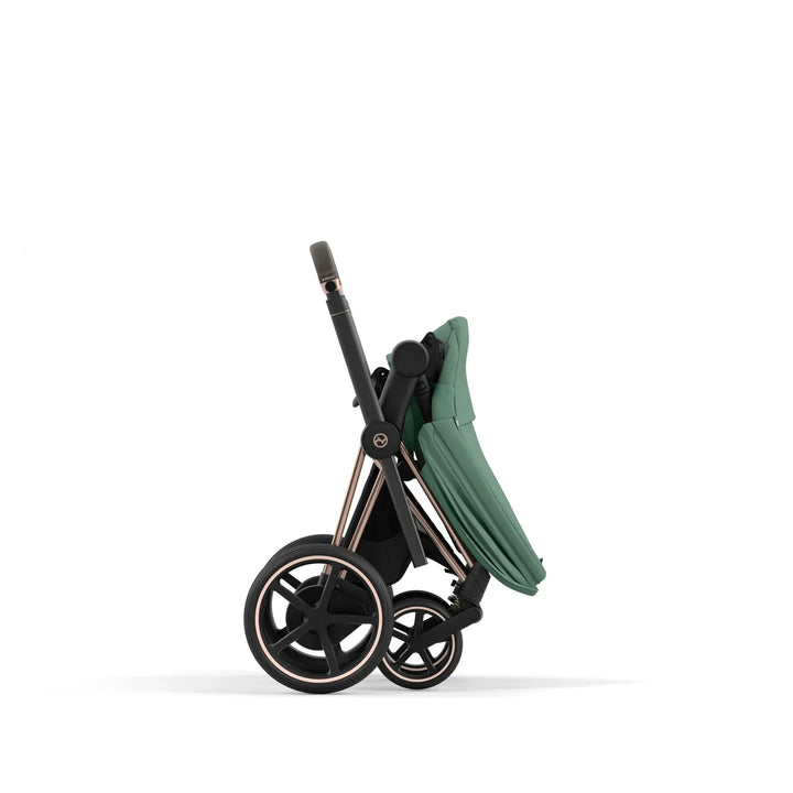 Cybex ePriam Pram Rose Gold Chassis/ Leaf Green2024