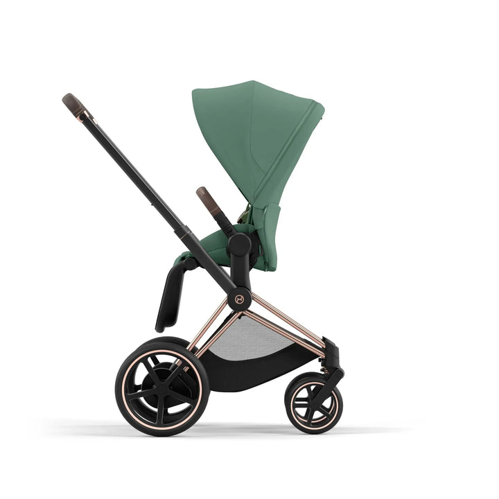 Cybex ePriam Pram Rose Gold Chassis/ Leaf Green2024