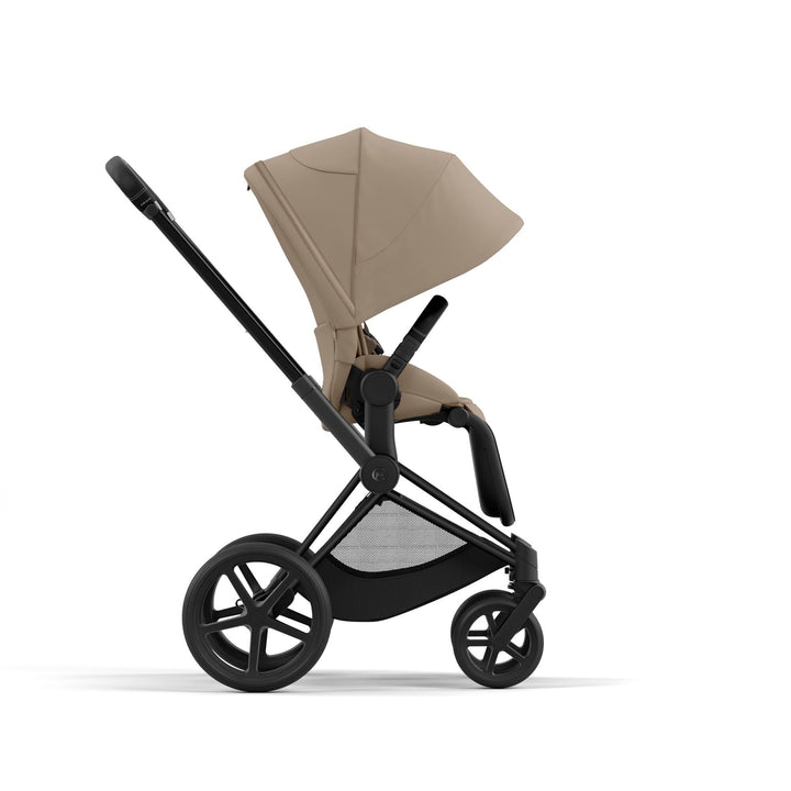 Cybex Priam Pram 2022 Matt Black Chassis + Seat Pack Cozy Beige