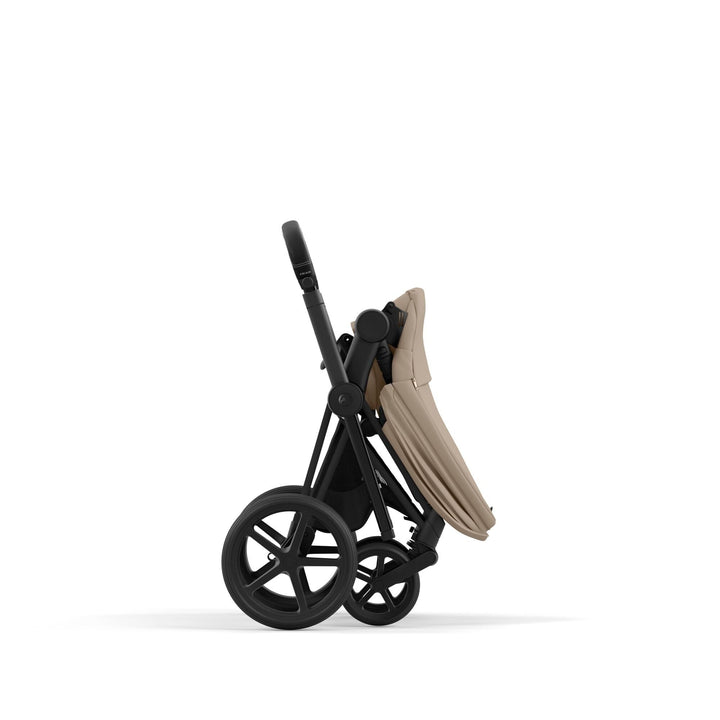 Cybex Priam Pram 2022 Matt Black Chassis + Seat Pack Cozy Beige