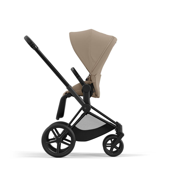 Cybex Priam Pram 2022 Matt Black Chassis + Seat Pack Cozy Beige