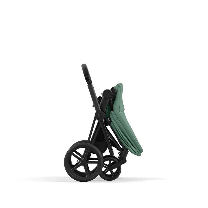 Cybex Priam Pram 2022 Matt Black Chassis + Seat Pack Leaf Green