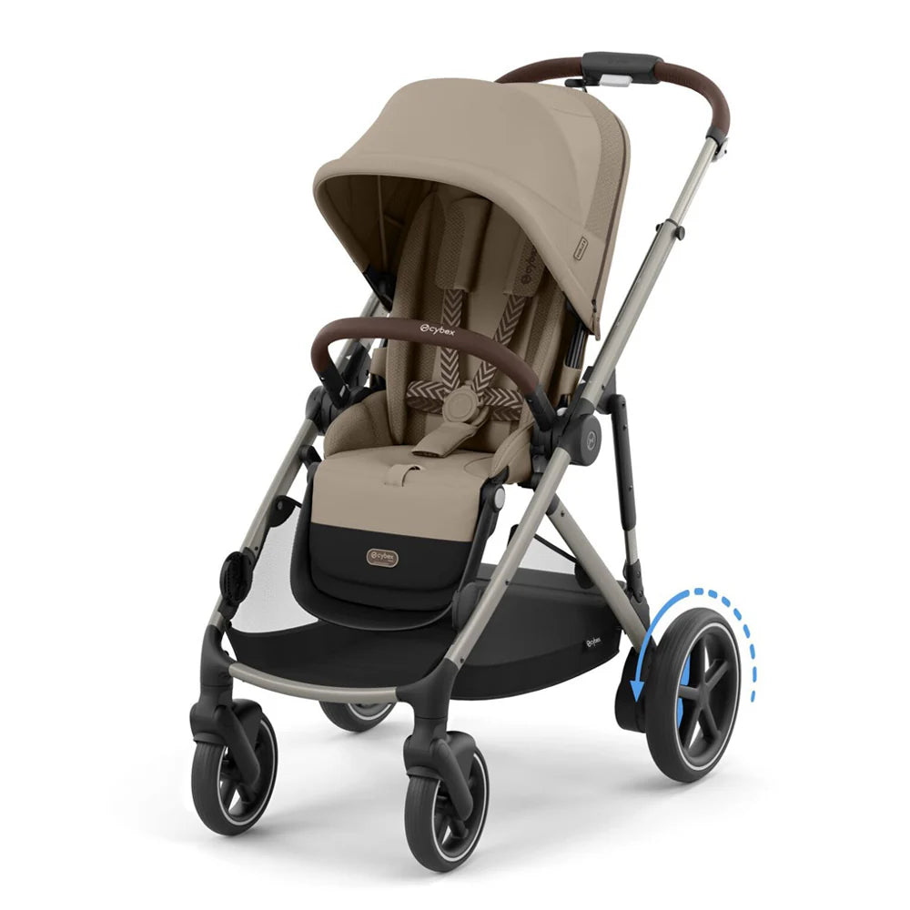 Cybex eGazelle S Pram - Almond Beige + Cybex Cloud Q Capsule + Adapter