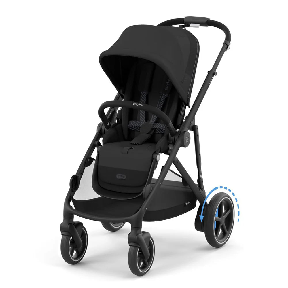 Cybex eGazelle S Pram - Moon Black + Cybex Cloud Q Capsule + Adapter