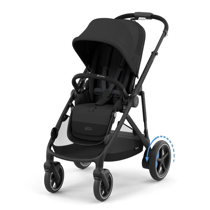 Cybex eGazelle S Pram - Moon Black + Cybex Cloud Q Capsule + Adapter