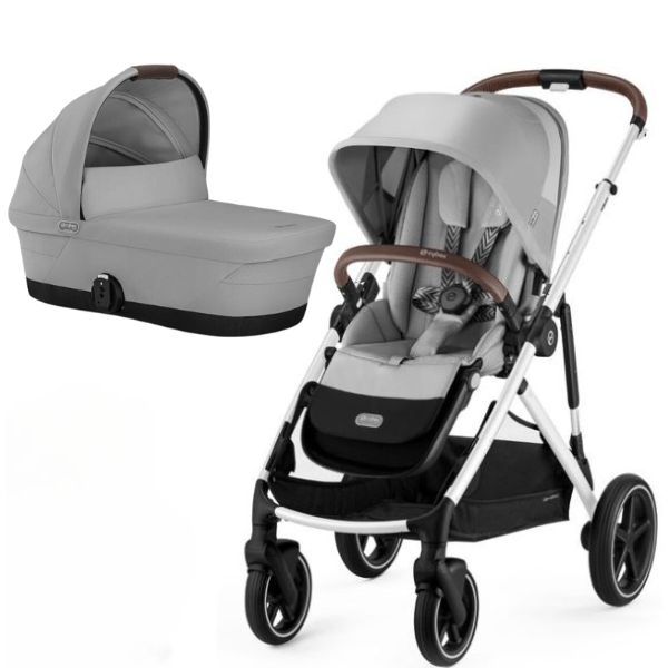 Cybex Gazelle S Pram 2023 + Carry Cot 2023. Lava Grey