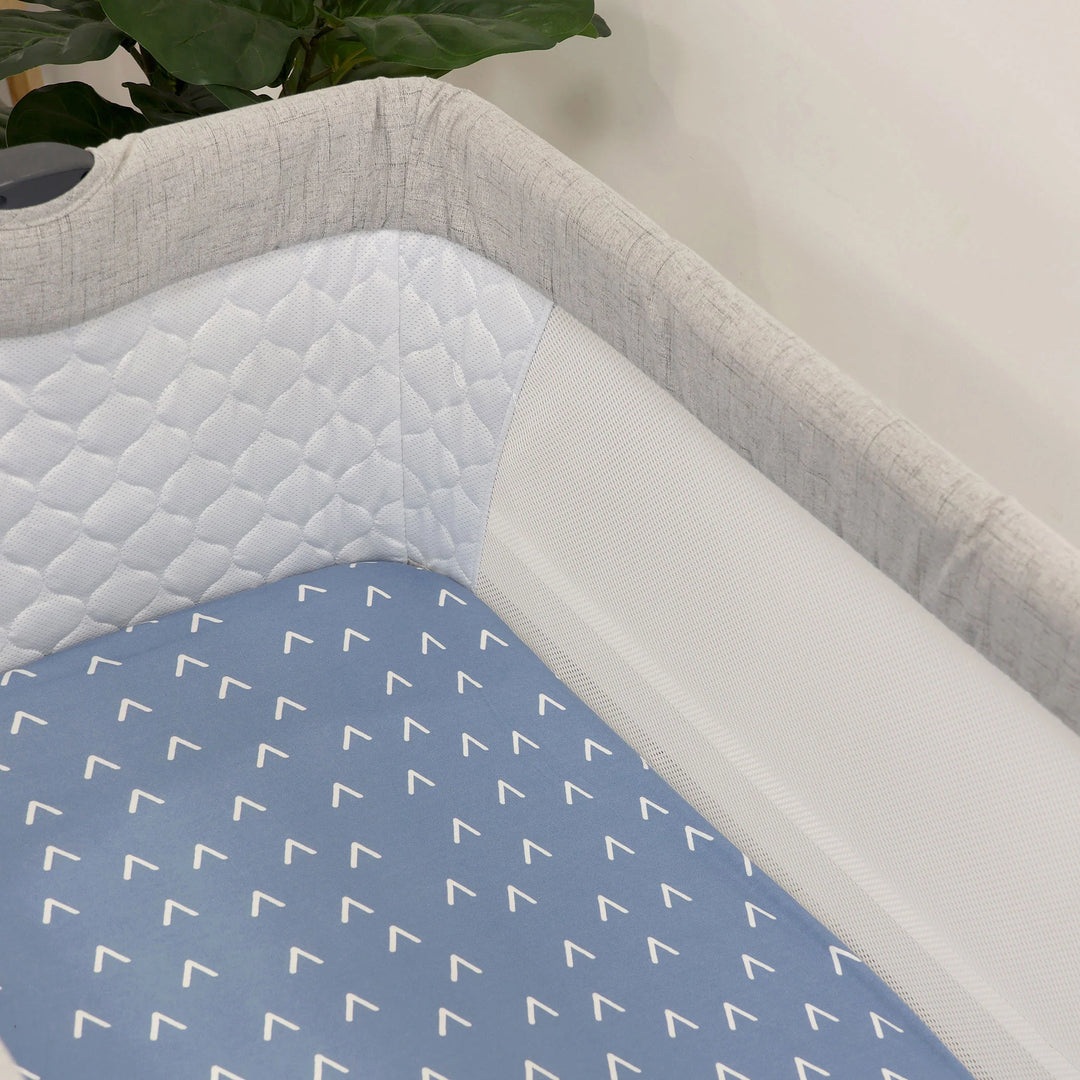 Bubba Blue Nordic 2pk Jersey Co-sleeper Fitted Sheets-Denim/Clay