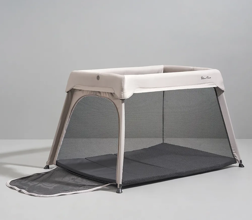 Silver Cross Slumber Travel Cot - Stone