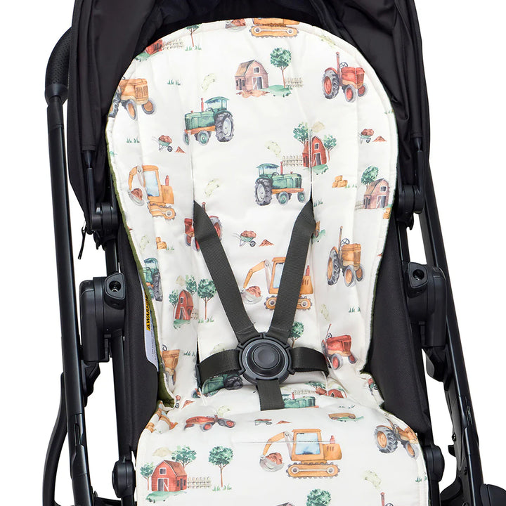 Snuggle Hunny Universal Organic Pram Liner - Diggers & Tractors