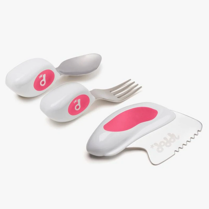 Doddl Cutlery Knife Fork Spoon MAGENTA