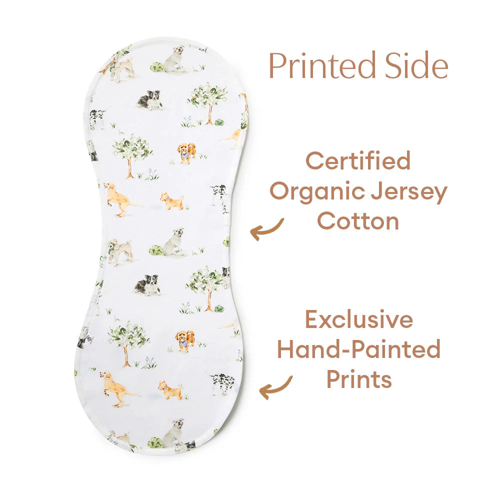 Snuggle Hunny Organic Cotton Burp Cloth - Dog Park