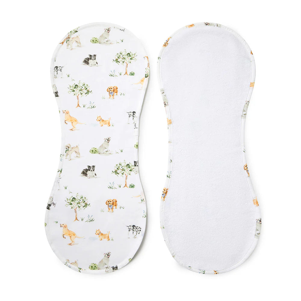 Snuggle Hunny Organic Cotton Burp Cloth - Dog Park