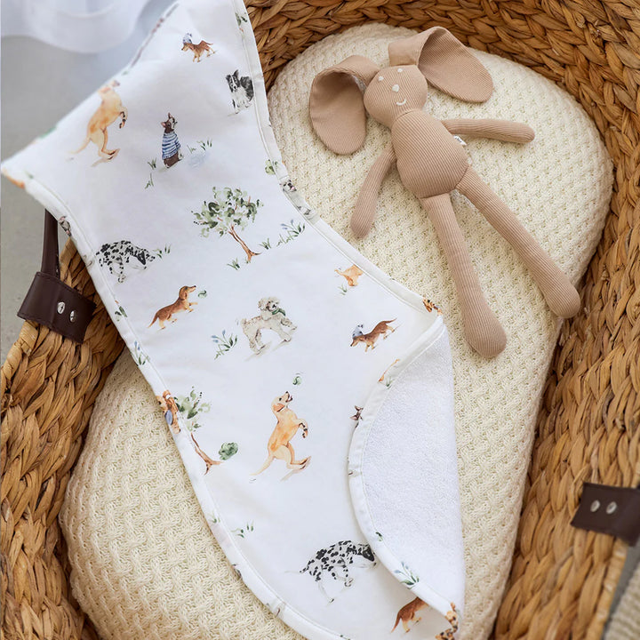 Snuggle Hunny Organic Cotton Burp Cloth - Dog Park