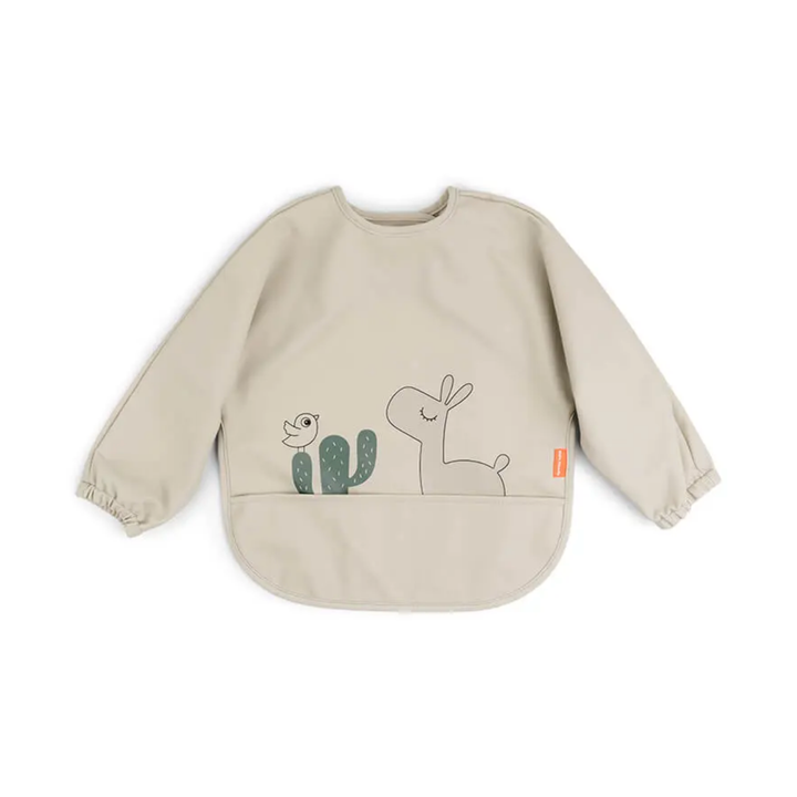 Done by Deer Sleeved pocket bib Lalee Sand