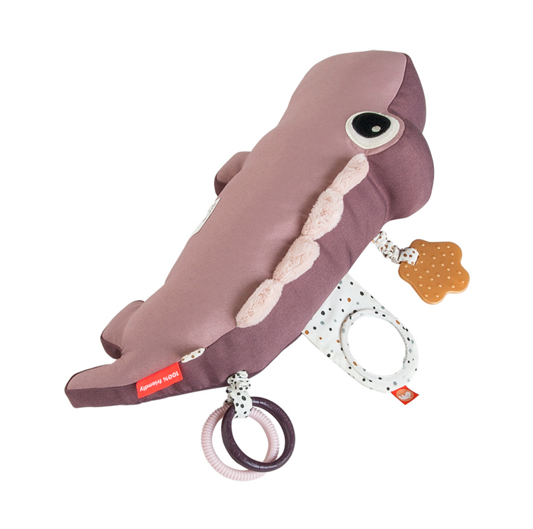 Done by Deer Tummy Time Activity Toy Croco powder (41 x 18 x 10cm)