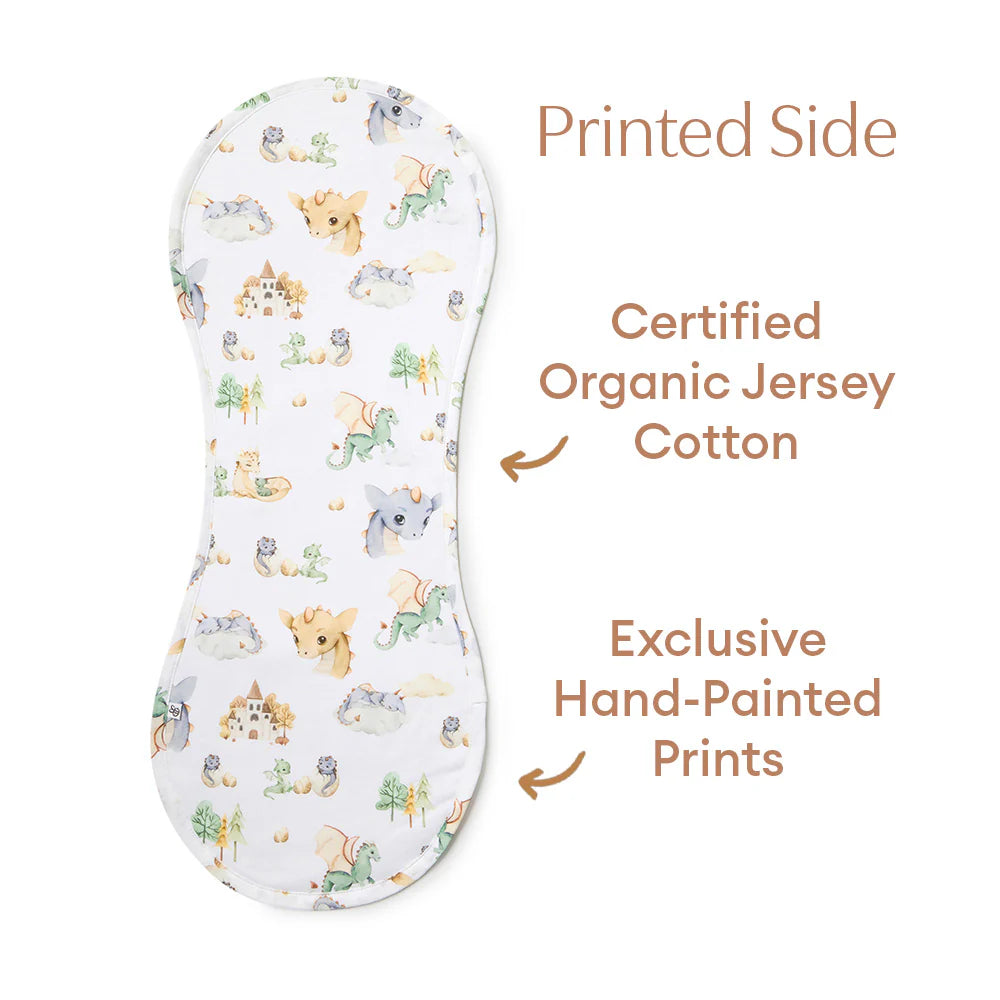 Snuggle Hunny Organic Cotton Burp Cloth - Dragon