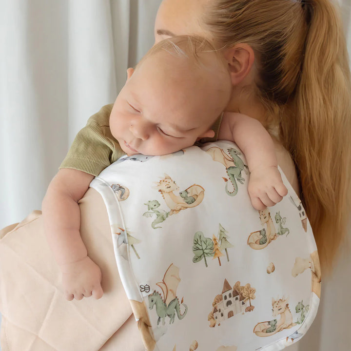 Snuggle Hunny Organic Cotton Burp Cloth - Dragon