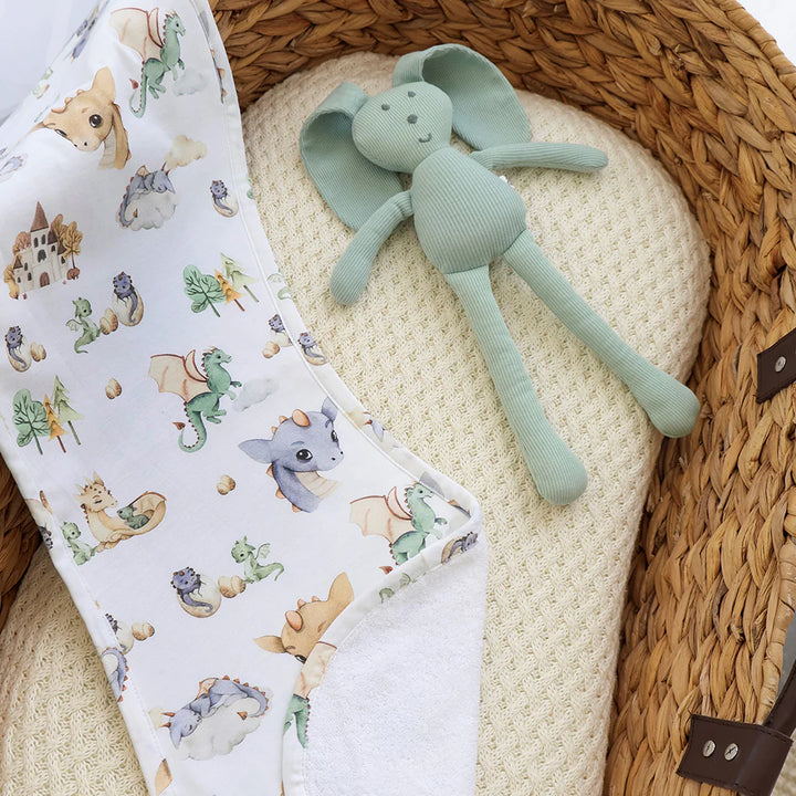 Snuggle Hunny Organic Cotton Burp Cloth - Dragon