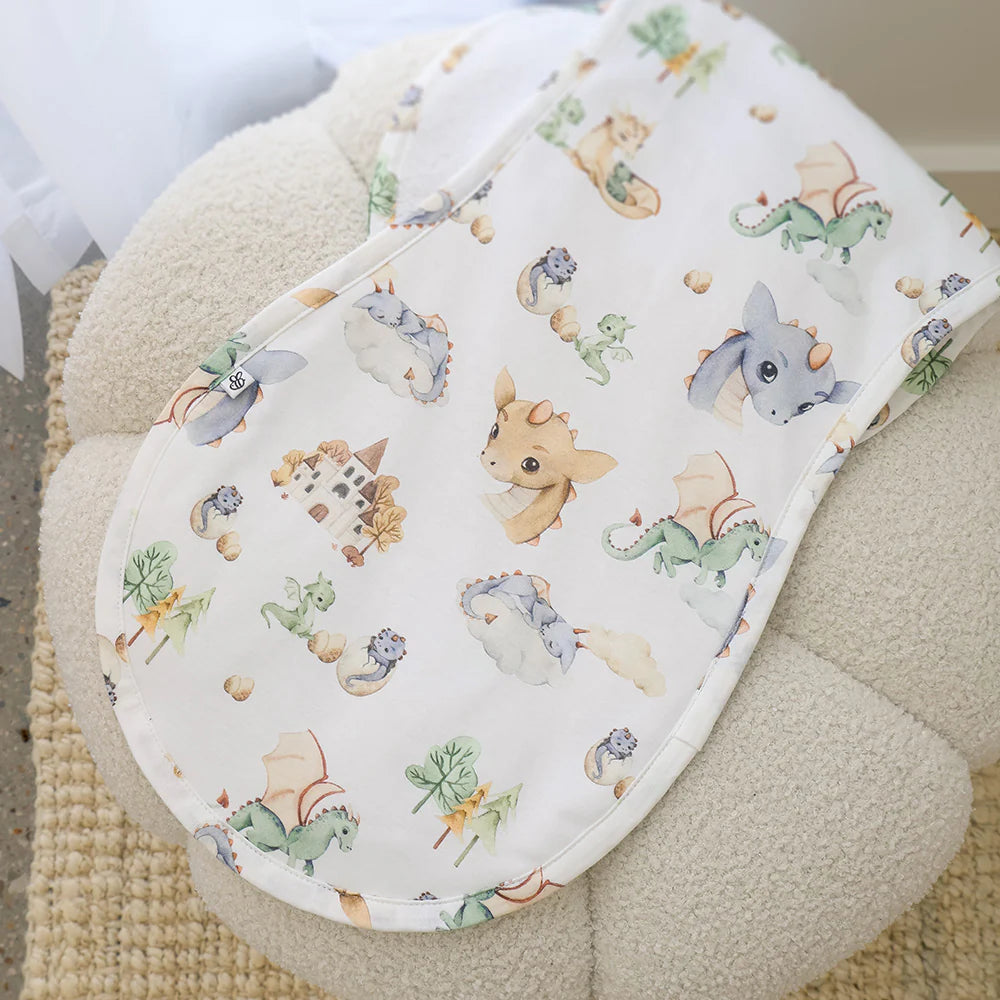 Snuggle Hunny Organic Cotton Burp Cloth - Dragon
