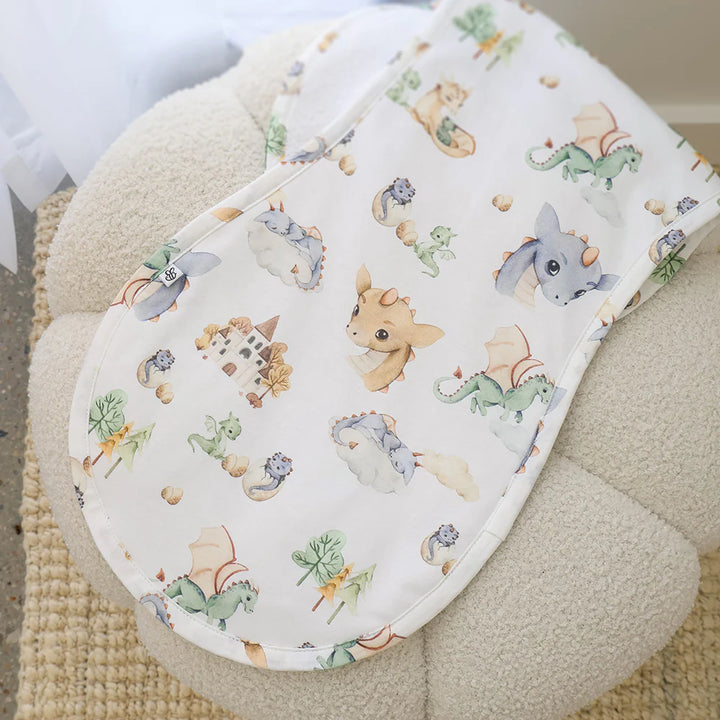 Snuggle Hunny Organic Cotton Burp Cloth - Dragon