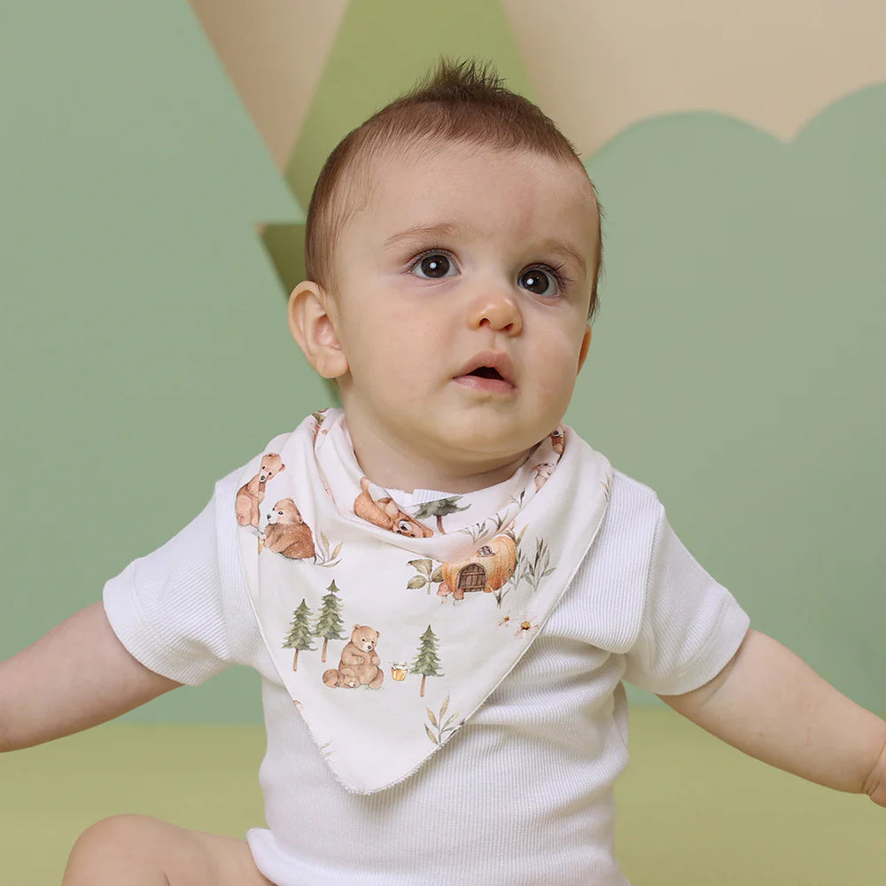 Organic Dribble Bib - Bears