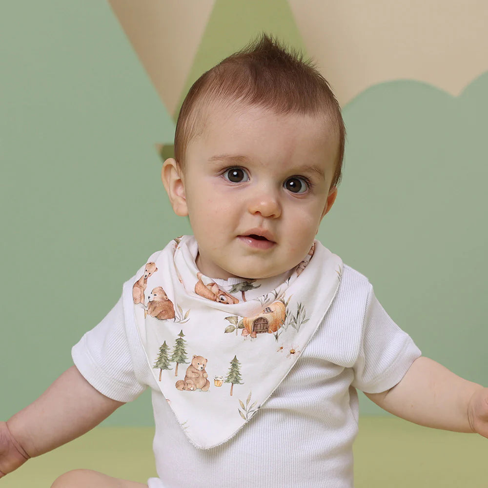 Organic Dribble Bib - Bears