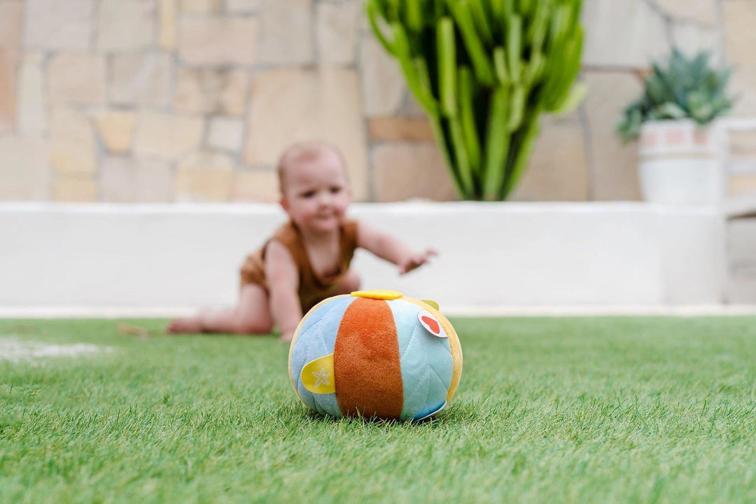 OB Designs Baby Sensory Ball Autumn | Soft & Plush Toys - Blue