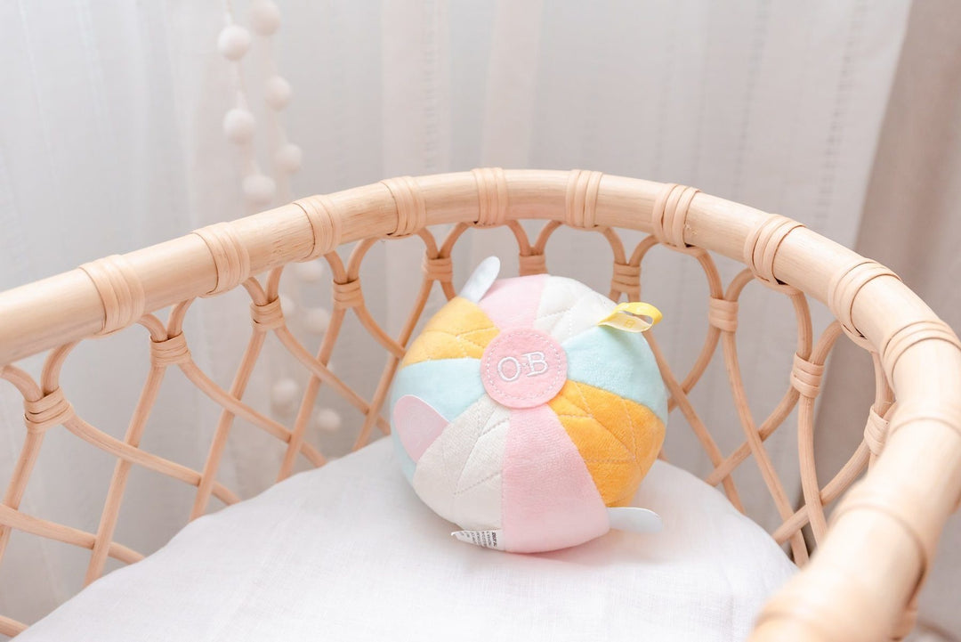 OB Designs Baby Sensory Ball Autumn | Soft & Plush Toys - Blue