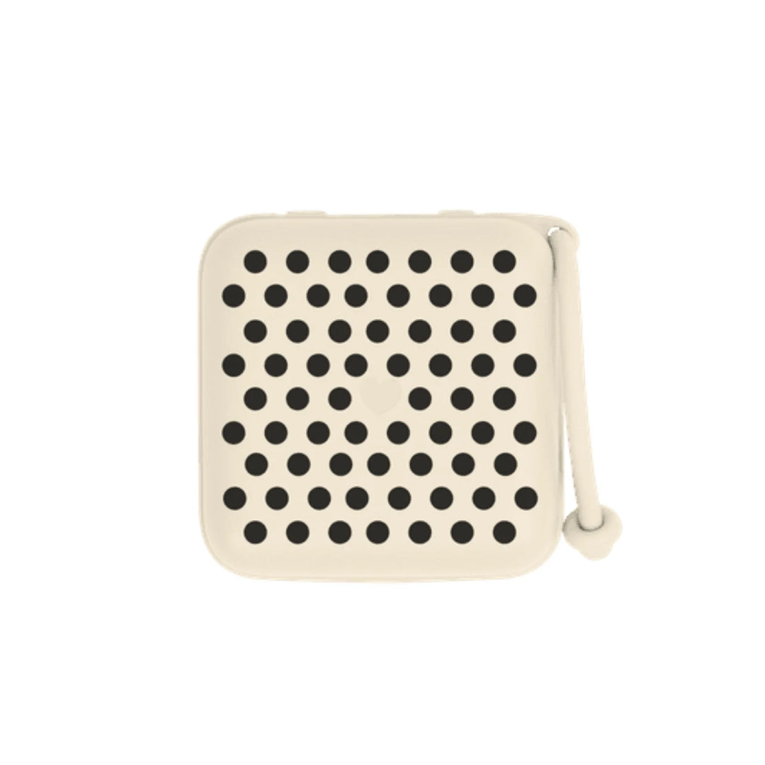 BIBS Pacifier Box, Polka - Ivory/Black