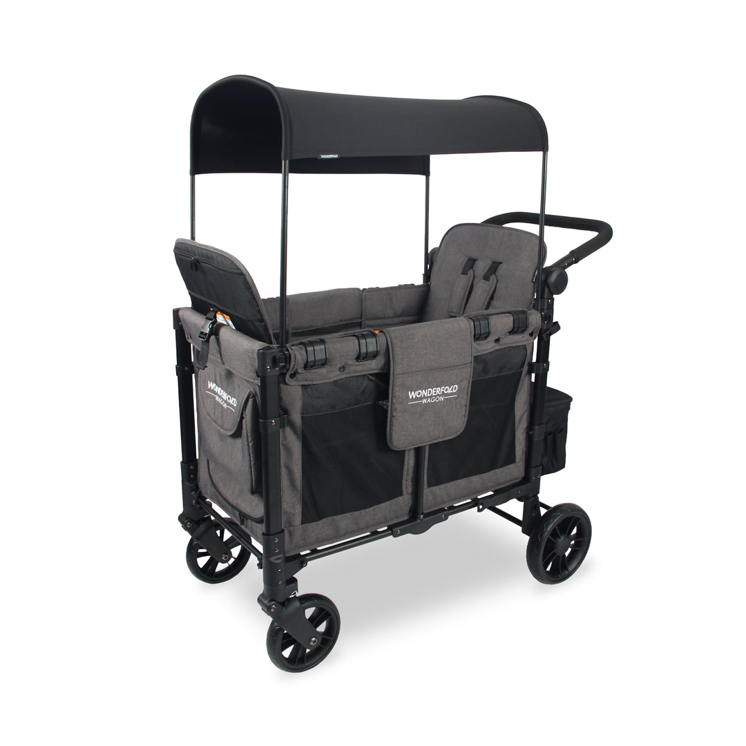 Wonderfold W2 Elite - Double Wagon - Charcoal Grey with Black Frame