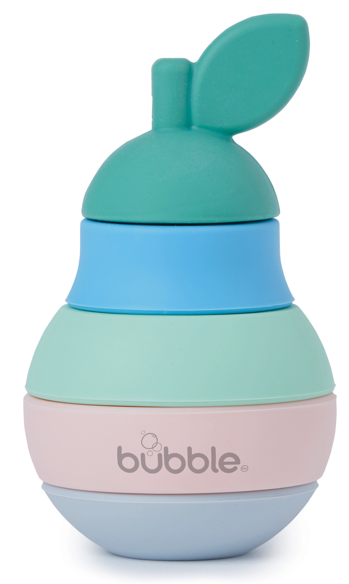Bubble Silicone Stacking Pear Teether