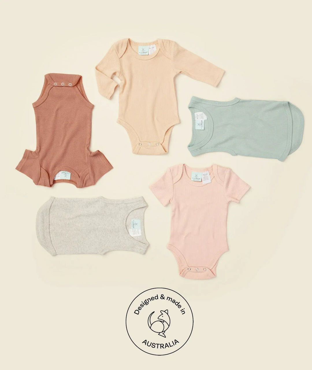 ergoPouch Long Sleeve Bodysuit-Wheat