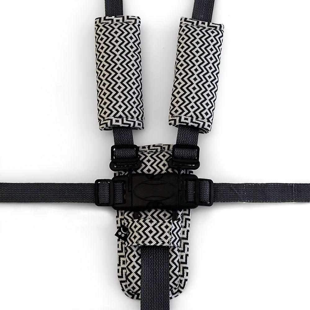 Outlookbaby 3 Piece Harness Cover Set Charcoal Aztec