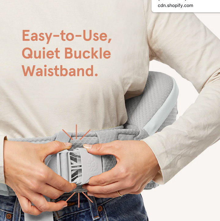 ERGOBABY ALTA HIP SEAT BABY CARRIER - PEARL GREY