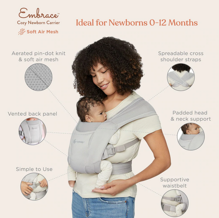 Ergobaby Embrace Soft Air Mesh Carrier - Blue