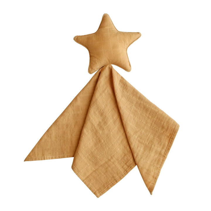 Mushie Lovey Blanket Star FALL YELLOW - 100% organic cotton